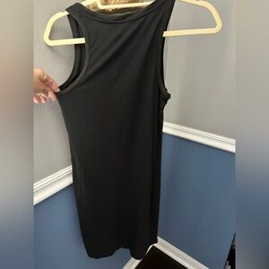 All Saints Black Sheer Midi Dress